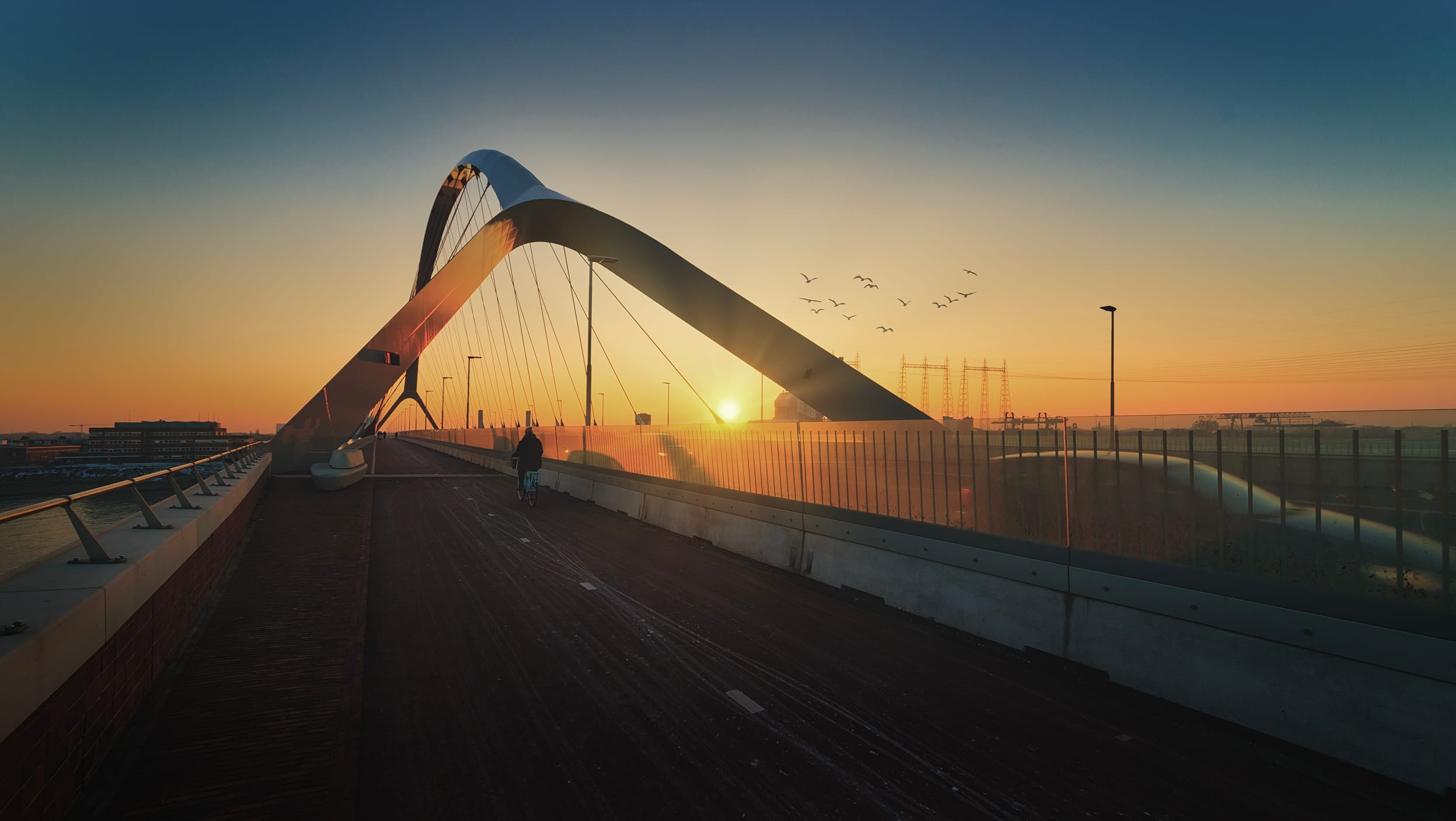 Nijmegen zur blauen Stunde